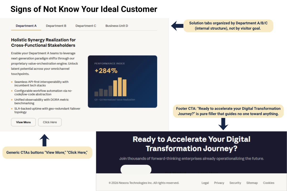 Signs of Not Know Your Ideal Customer